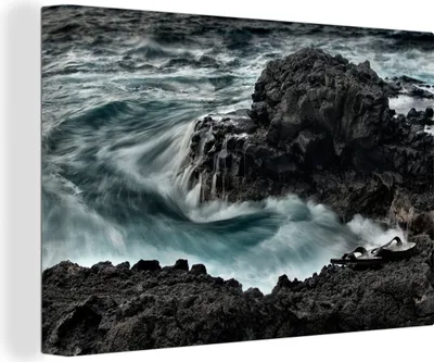 Zdjęcie produktu dla OneMillionCanvasses® - Wydruki na płótnie - 140x90 cm, Skały na Hawajach, grafika ścienna dekoracja ścienna