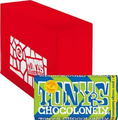 Produktbild von Tony's Chocolonely - Zartbitterschokolade Haselnuss Crunch - 15x 180g