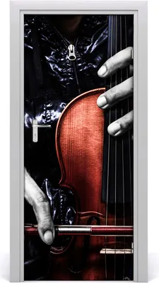 Produktbild von Tulup Türaufkleber 85x205 cm Dekorative Aufkleber Selbstklebend Wasserdichte Tapete Abnehmbar Schlafzimmer Wohnzimmer Wohnkultur - Violine Musik