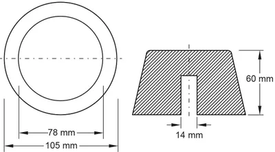Produktbild von KS TOOLS Gummiauflage 11 für Hebebühnen Ø 105 mm - 160.0485