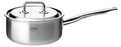 Stahlkochtopf mit Deckel, Ø 18 cm, 2 Liter, Höhe 8 cm