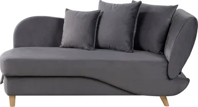 Produktbild von BELIANI Chaiselongue Rechtsseitig Dunkelgrau Samtstoff mit Bettkasten Dekokissen Modern Récamiere Liegesofa Sitzmöbel Wohnzimmer Jugendzimmer
