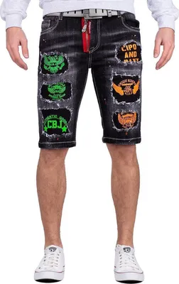 Produktbild von Cipo & Baxx Herren Shorts CK241 Schwarz W32