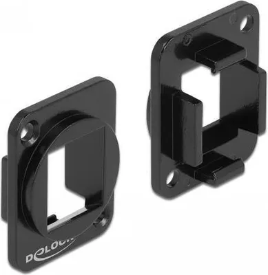 Produktbild von DeLOCK Keystone Halterung 1 Port für D-Typ Metall, Metall, Schwarz