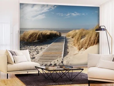 Produktbild von Vlies Fototapete Strand Meer 400x280 cm Tapeten Wandtapete XXL Natur Sand c-C-0176-a-a