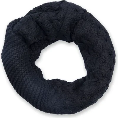Produktbild von styleBREAKER Uni Strick Loop Schal mit Mustermix, Uni Feinstrick Schlauchschal, Winter Strickschal 01018153