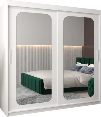 Produktbild von MEBLE KRYSPOL Promo 3200 Schlafzimmerschrank zwei Schiebetüren - Mattweiß