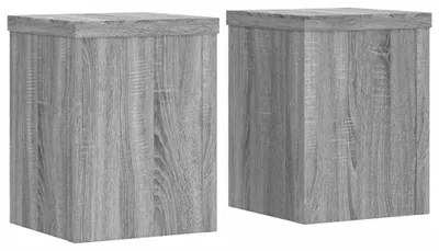Zdjęcie produktu dla vidaXL Stojak na rośliny 2 szt. Szara Sonoma 15x15x20 cm Materiał drewnopochodny