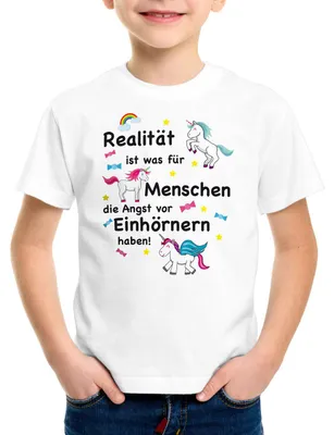 Produktbild von style3 Realität ist was für Menschen die Angst vor Einhörnern haben Kinder T-Shirt Unicorn Einhorn