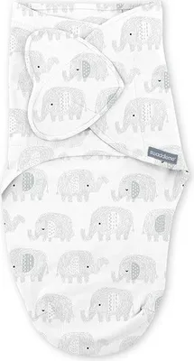 Immagine prodotto di Ingenuità swaddle baby SwaddleMe Monogram Elephant cotone