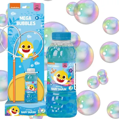 Immagine prodotto di Set per bolle giganti «Baby Shark» – Liquido per bolle 450 ml 200515