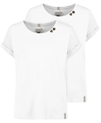 Produktbild von Sublevel Design T-Shirts 2er-Pack Knopfdetails Umschlagärmel Größe: M