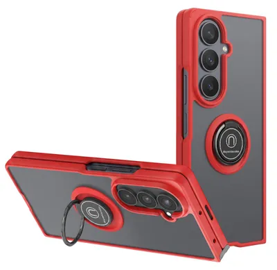 Productafbeelding van Avizar, hoesje voor de Samsung Galaxy Z Fold 8 Ultra met ringhouder en magnetische bevestiging, rood
