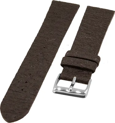 Produktbild von Uhrenarmband aus Ananasfasern VEGAN dunkelbraun 20mm NEU