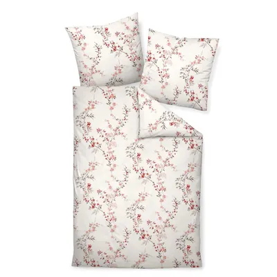 Produktbild von Janine Design Feinbiber Bettwäsche-Garnitur Design DAVOS 65036 Farbe granatrosé-01 Größe 135x200 + 80x80 cm