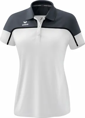 Produktbild von Erima Change By Erima Poloshirt Weiß/Schiefergrau/Schwarz - 38