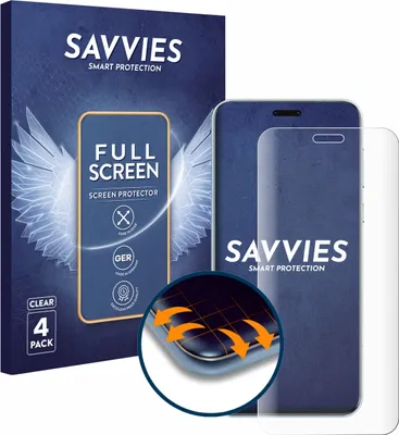Produktbild von 4x Savvies Fullscreen Schutzfolie für Honor Magic 7 Pro Displayschutz Folie Fullcover Klar Transparent