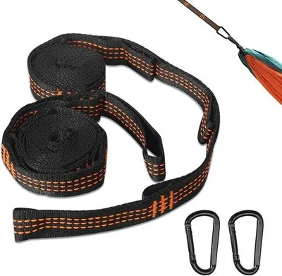 Immagine prodotto di Dispositivo di sicurezza per amache con moschettoni - Robusto e affidabile - Lunghezza 2 m