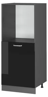 Produktbild von Herdumbauschrank Vicco R-Line Schwarz Hochglanz 60 cm, Model 41188