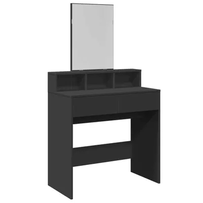 Obrázek produktu pro vidaXL Toaletní stolek se zrcadlem černý 80x41x144,5 cm