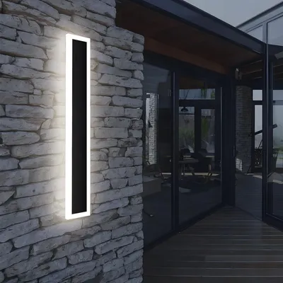 LED-Außenwandlampe 8W 40cm Schwarz IP65 6000K