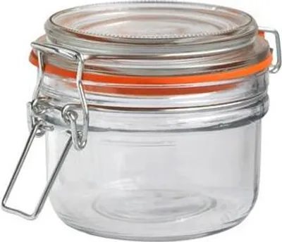 Obrázek produktu pro DÓZA SKLO, PATENTNÍ UZÁVĚR, 8,3X7 CM, cca 200 ML
