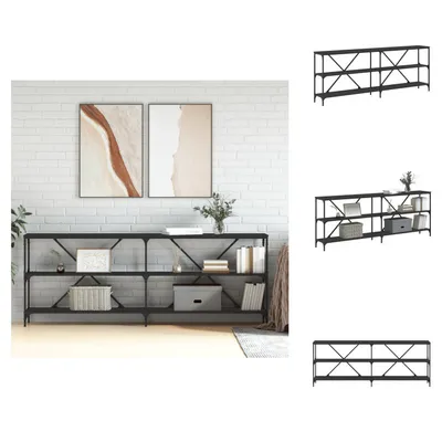 Produktbild von vidaXL Konsolentisch Schwarz 200x30x75 cm Holzwerkstoff und Eisen -  Beistelltische