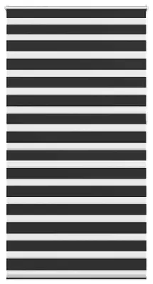 Produktbild von vidaXL Zebra-Rollo 120,9 x 230 cm, Stoffbreite 116,7 cm, schwarz