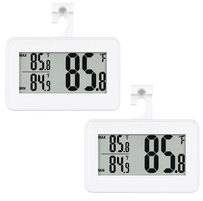 Kühlschrankthermometer 2 Stück digital weiß -20 bis 60 °C