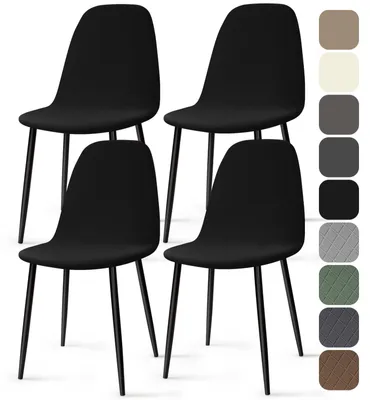 Produktbild von Set mit 4 elastischen Stuhlhussen für Esszimmerstühle