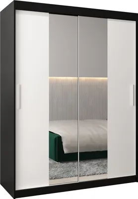 Produktbild von Kleiderschrank, Schiebetürenschrank Schlafzimmer, Schrank mit Spiegel TOKYO 1 150 cm