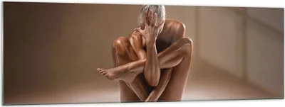 Produktbild von Bilder auf glas - Einteilig - Nackt Frau Figur - 160x50cm - Glasbilder - Wandbilder - Bilder - zum Aufhängen bereit - Wanddekoration aus Glas - Glas Bilder - Wandbild auf Glas - GAB160x50-4775