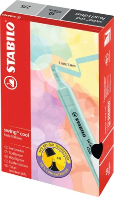 Produktbild von STABILO Textmarker -  swing cool Pastel - 10er Pack - Seidengrau