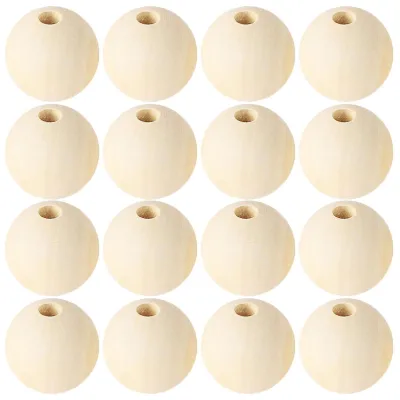 Produktbild von 40 Holzperlen mit einem Durchmesser von 20 mm zum Schmuckherstellung
