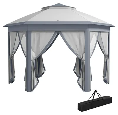 Image de Pavillon, protection anti-UV, moustiquaires, gris clair