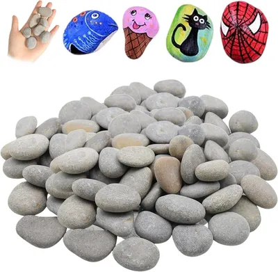 Obrázok produktu pre Riečne kamene 40 kusov, 1-3 cm, hladké, na maľovanie
