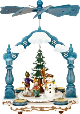 Produktbild von 1-stöckige Pyramide Winterkinder 35x25cm von Hubrig Volkskunst