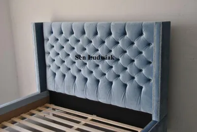 Obrázek produktu pro Postel Chesterfield design hotel 180x200cm ložnice kožené sametové postele