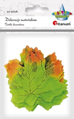 Obrázek produktu pro Materiál dekorace Javorové listy zeleno-červené 10ks Titanum