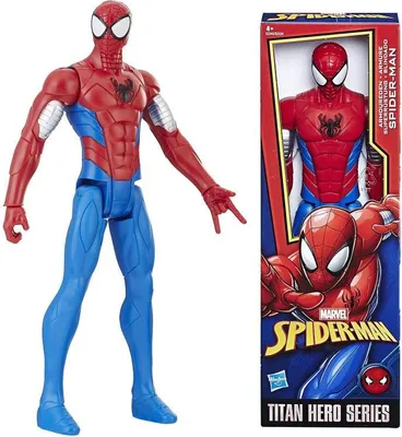 Produktbild von Hasbro E2343 Marvel Avenger Web Titan Heroes Spider-Man Deluxe Figur 30cm Neu