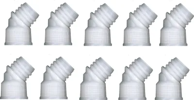 Produktbild von 10 x Fugen Dichtstoff-Klebstoff Kartuschendüsenwinkelstück 45 Grad