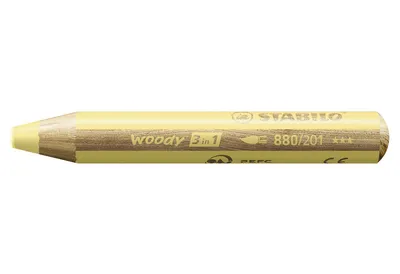 Zdjęcie produktu dla STABILO® 880/201 Ołówek kolorowy, akwarela i kredka woskowa - drzewny 3 w 1 - pojedynczy ołówek - pastelowy żółty