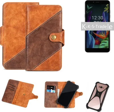 Produktbild von K-S-Trade Handyhülle Schutzhülle Bookstyle Case Wallet-Case kompatibel mit OnePlus 7 Pro Cover Klapphülle Kantenschutz Smartphone dunkelbraun braun