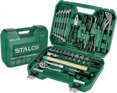 Immagine prodotto di Set di utensili Stalco 1/4"+1/2" - 55 pezzi