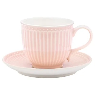 Immagine prodotto di Tazza e piattino Greengate ALICE Pink Coffee Mug Everyday ROSA PALE
