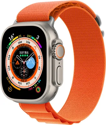 Image de Devia, bracelet sport pour Apple Watch 42/44/45/49mm en nylon tissé, orange