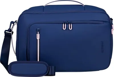 Produktbild von American Tourister Reisetasche Umhängetasche mit Laptopfach Puffypop 3-Way Boarding Bag 14" 21L Navy dunkelblau