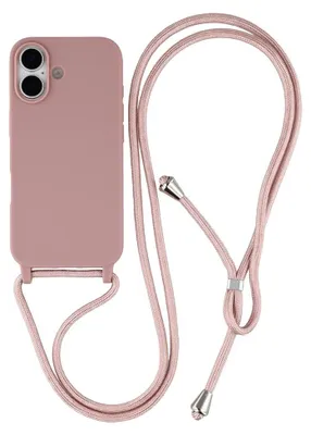 Produktbild von iPhone 17 Hülle - Coverup Silikon Back Cover mit Handykette - Rosa