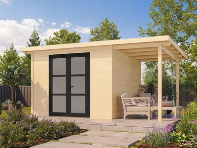 Produktbild von Fjordholz Gartenhaus Modell Alu Line 28-B
