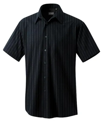 Produktbild von Herren Hemd halbarm, Nadelstreifen, Größe 47/48  : 48 : Nadelstreifen : 60% Baumwolle 40% Polyester